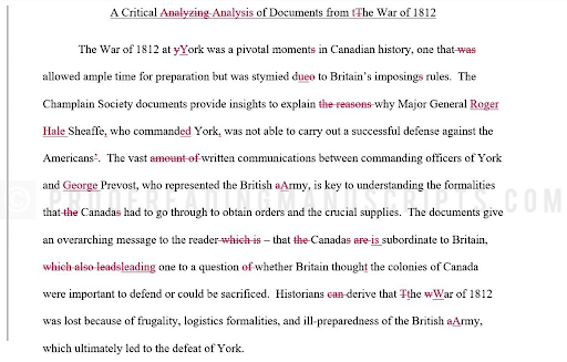 Proofreading Example